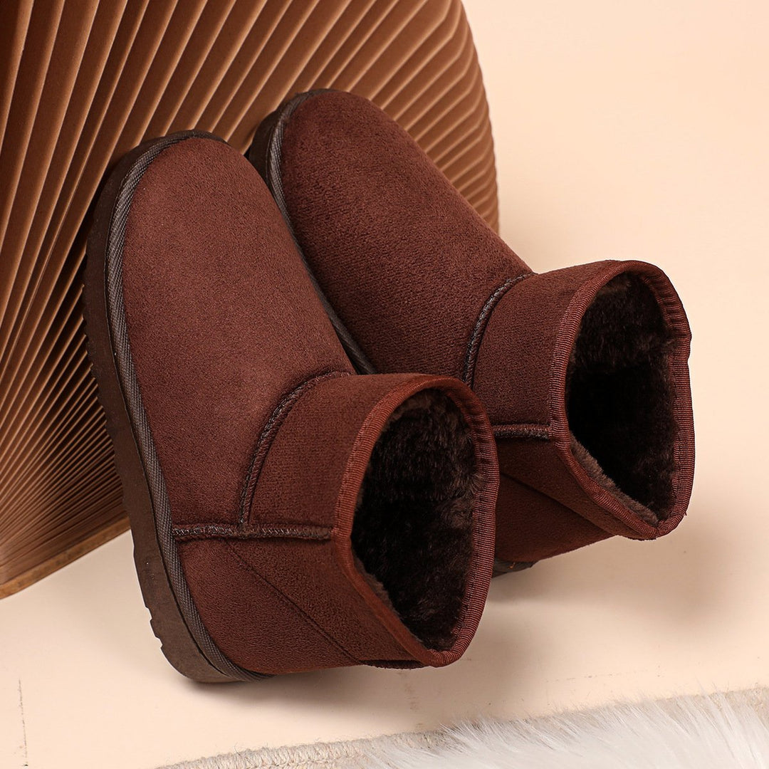 Bottines d'hiver pour femmes en daim avec doublure en fourrure - Lety