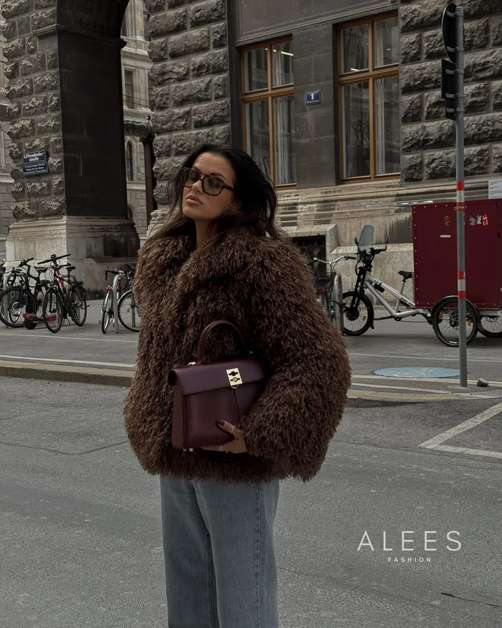 Manteau polaire à large revers pour femme - Daria