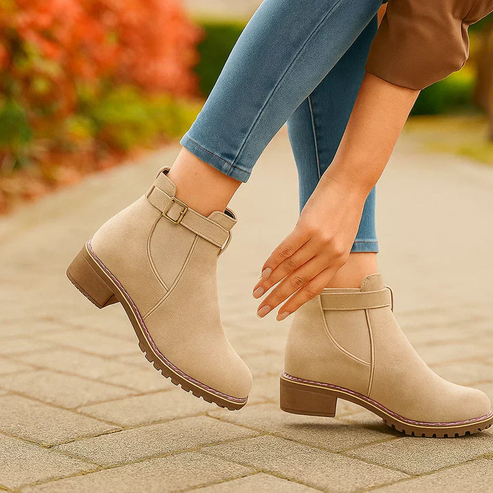 Low boots pour femmes avec boucle latérale semelle résistante - Teresa