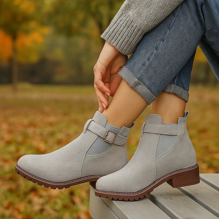 Low boots pour femmes avec boucle latérale semelle résistante - Teresa
