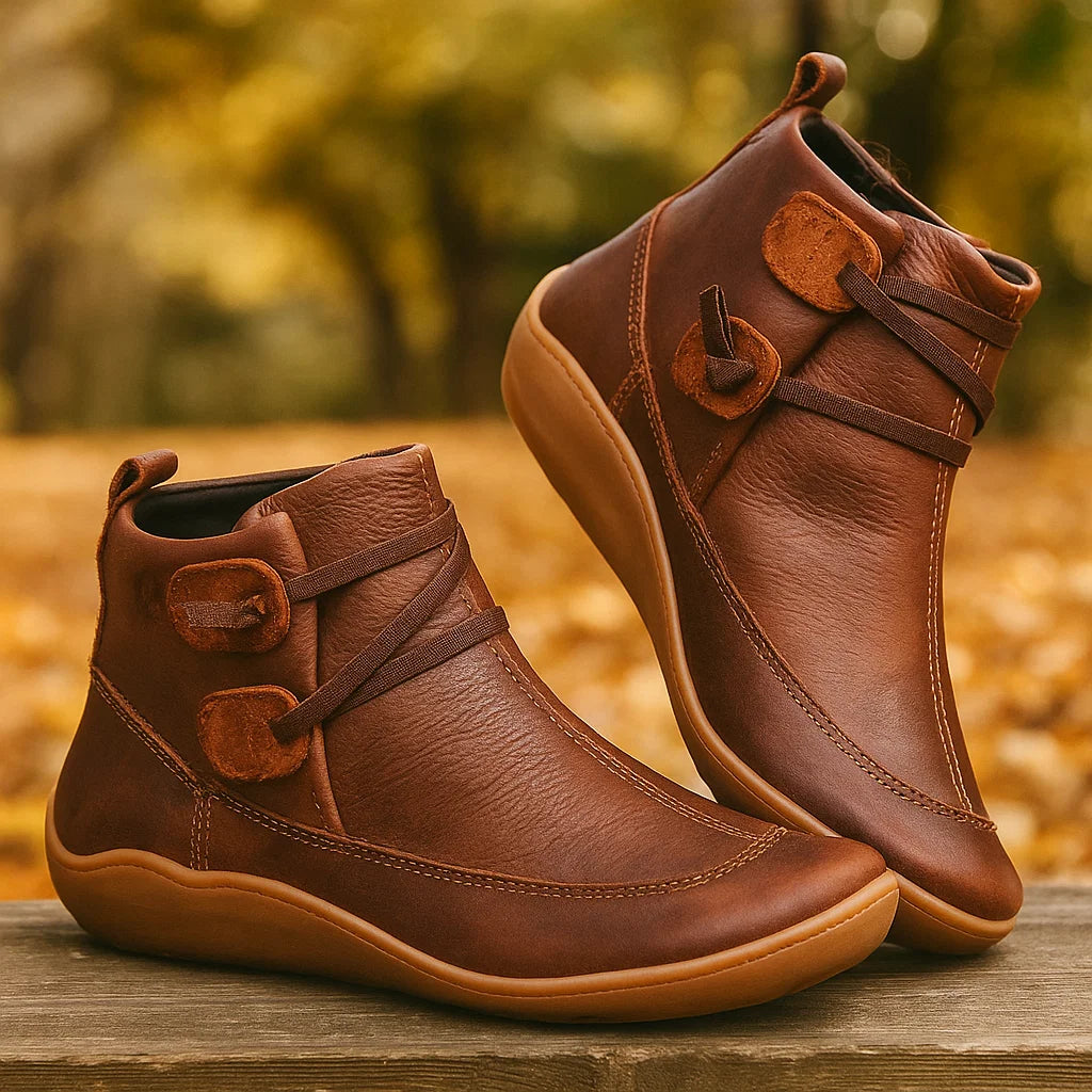 Bottines pour femmes au design minimaliste avec fermeture velcro - Isa