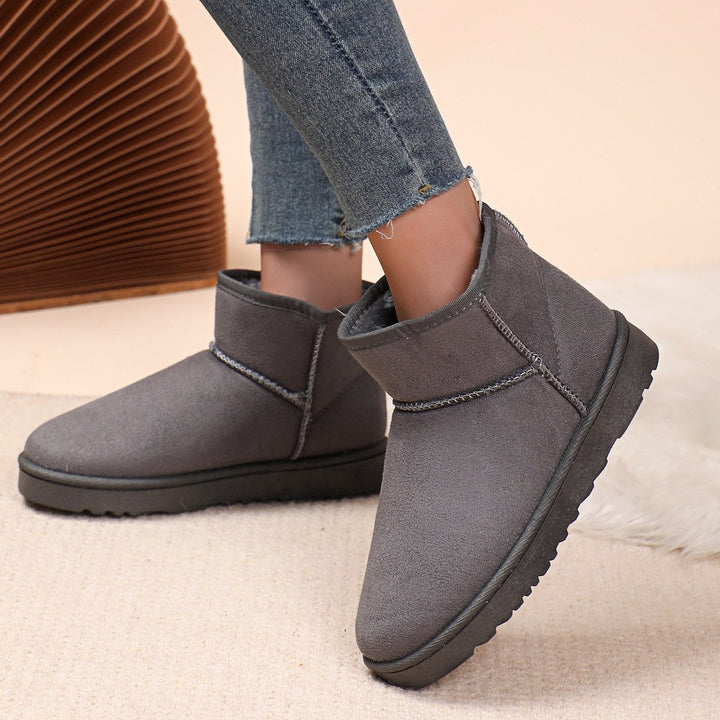 Bottines d'hiver pour femmes en daim avec doublure en fourrure - Lety
