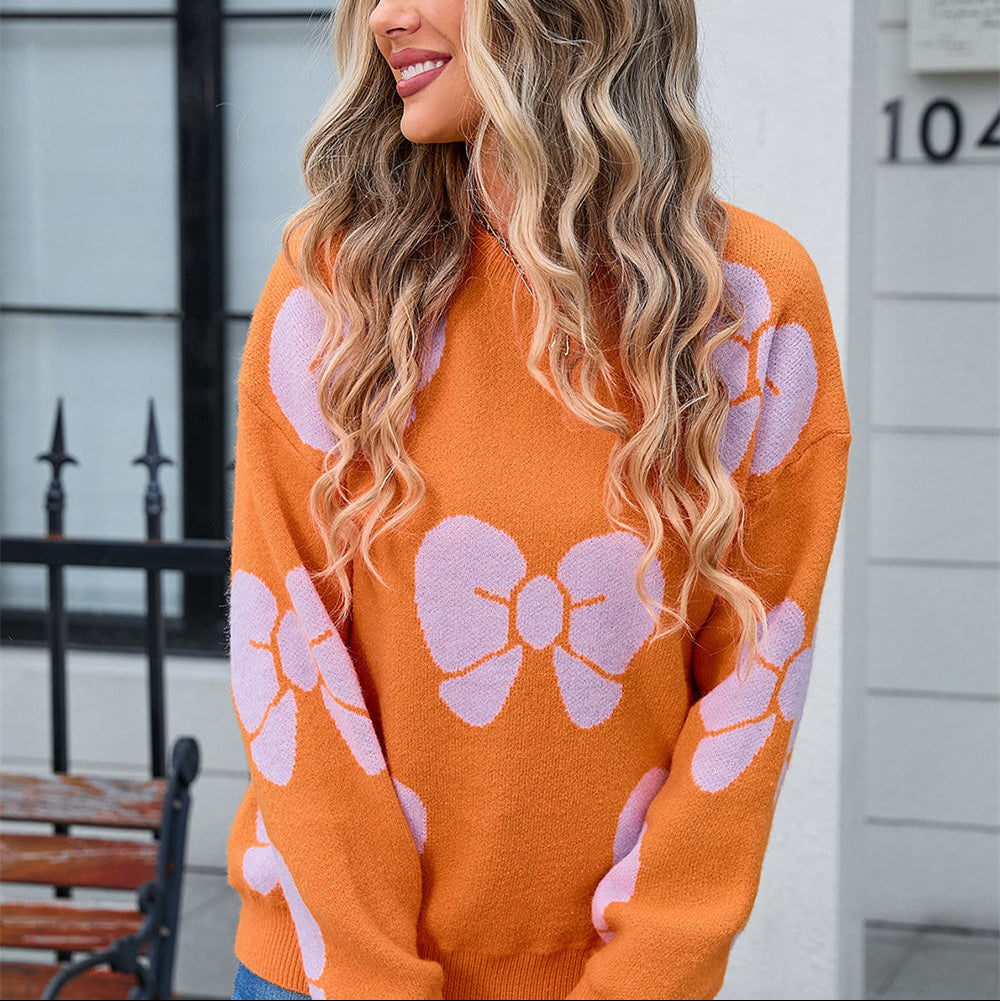 Pull femme avec imprimé nœud - Freja