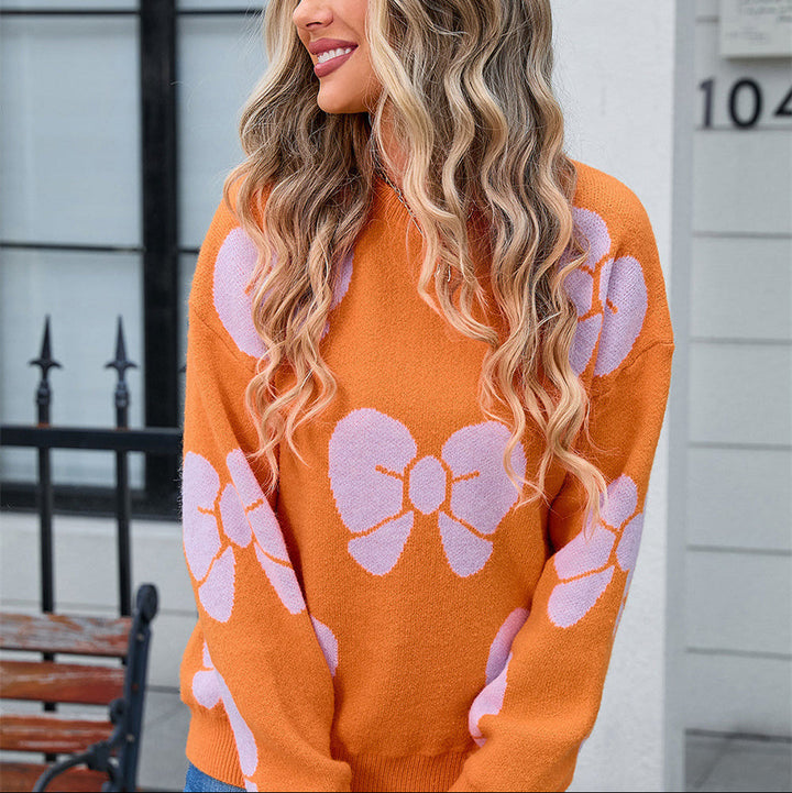 Pull femme avec imprimé nœud - Freja