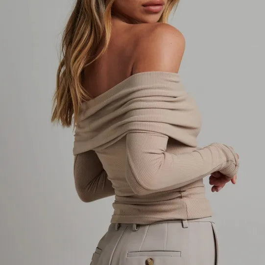 Elégant top fin à manches longues pour femmes - Hannah