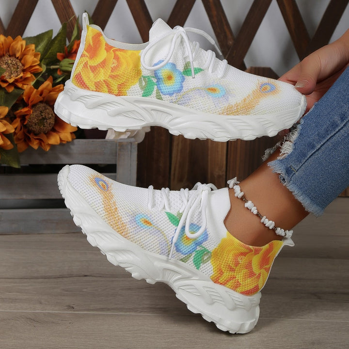 Baskets pour femmes en tissu respirant à imprimé floral - Julieta