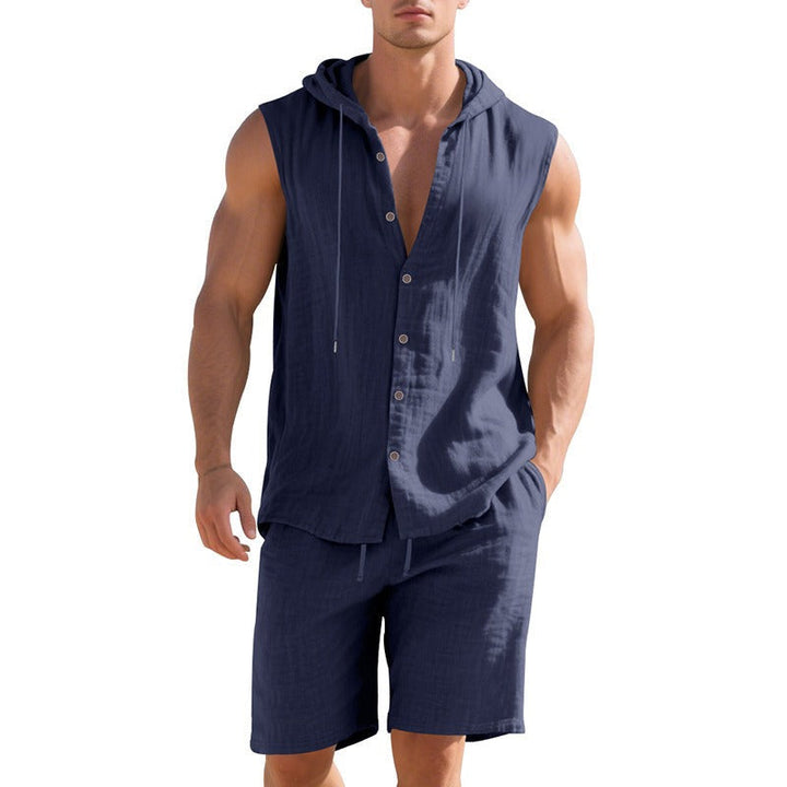 Ensemble sans manches pour hommes en tissu léger d'été - Mauro