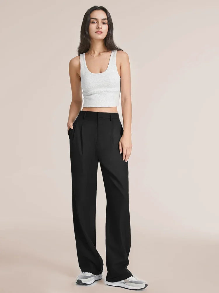 Pantalon habillé à jambe large et à taille haute - Elira