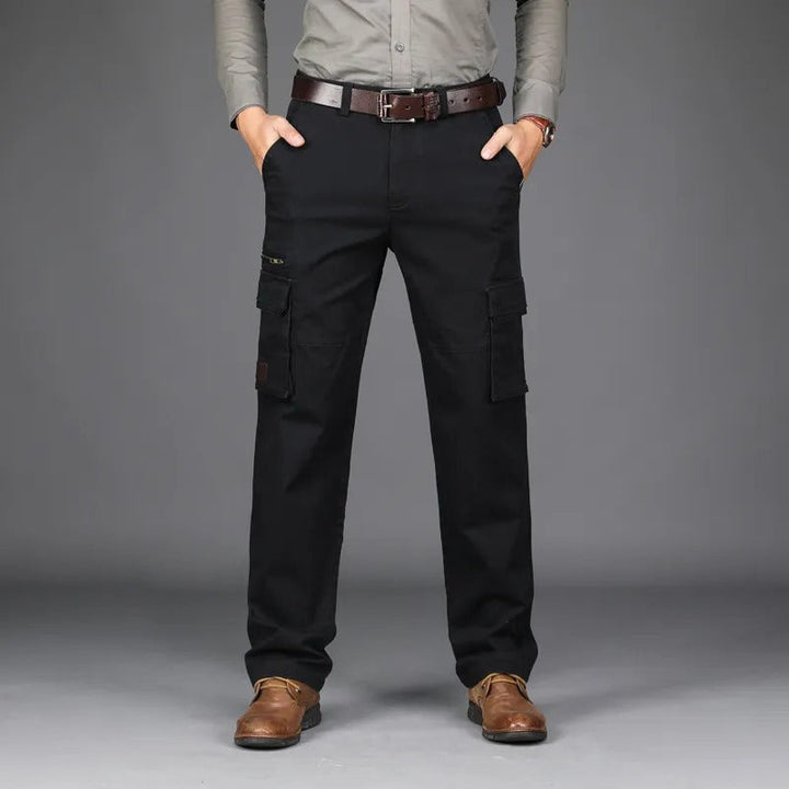 Pantalon cargo pour homme en coton résistant style droit - Bruno