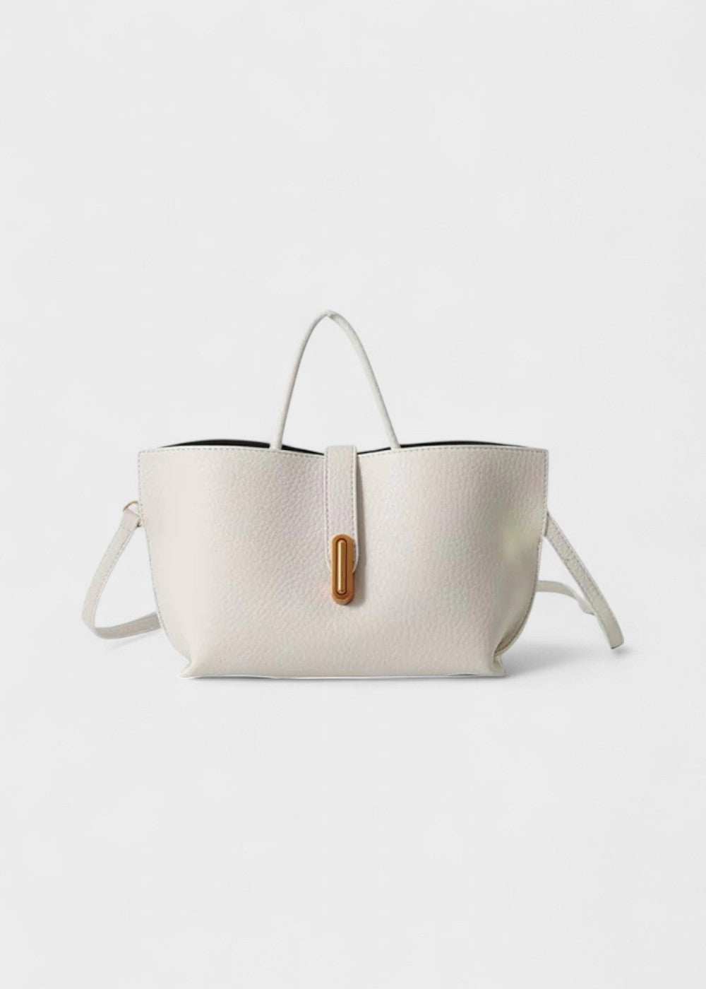 Sac fourre-tout femme cuir synthétique texturé design élégant - Noiré