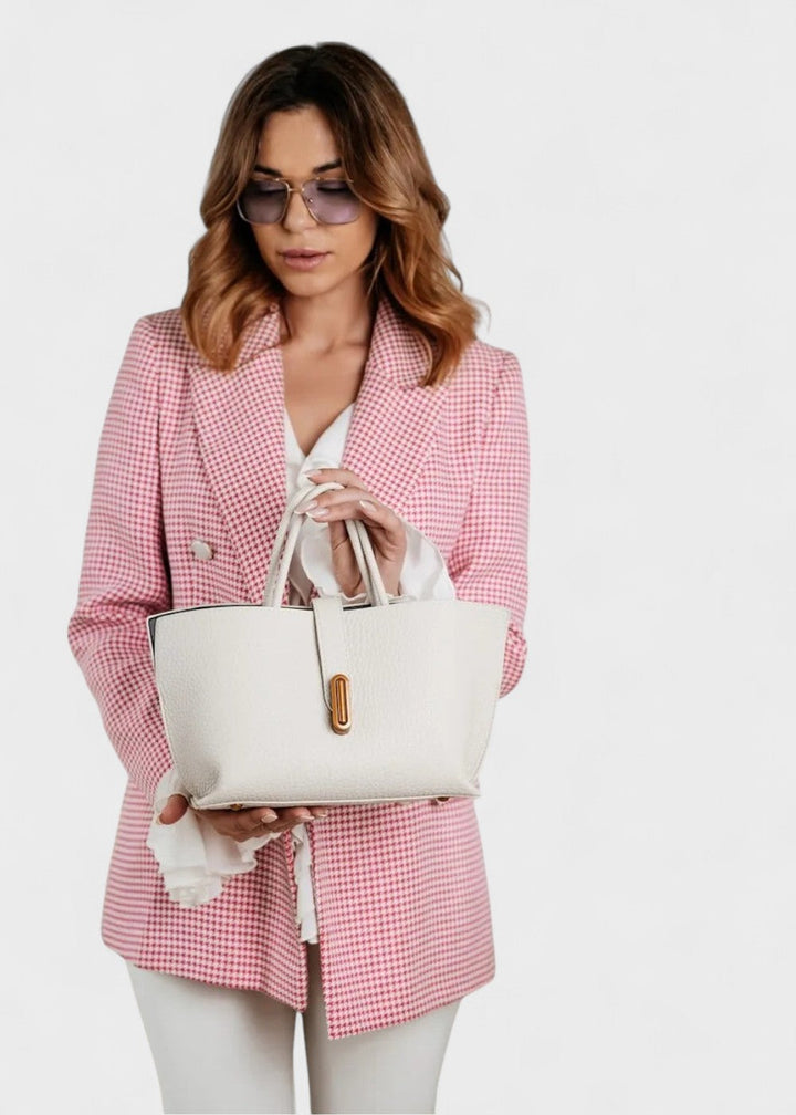 Sac fourre-tout femme cuir synthétique texturé design élégant - Noiré