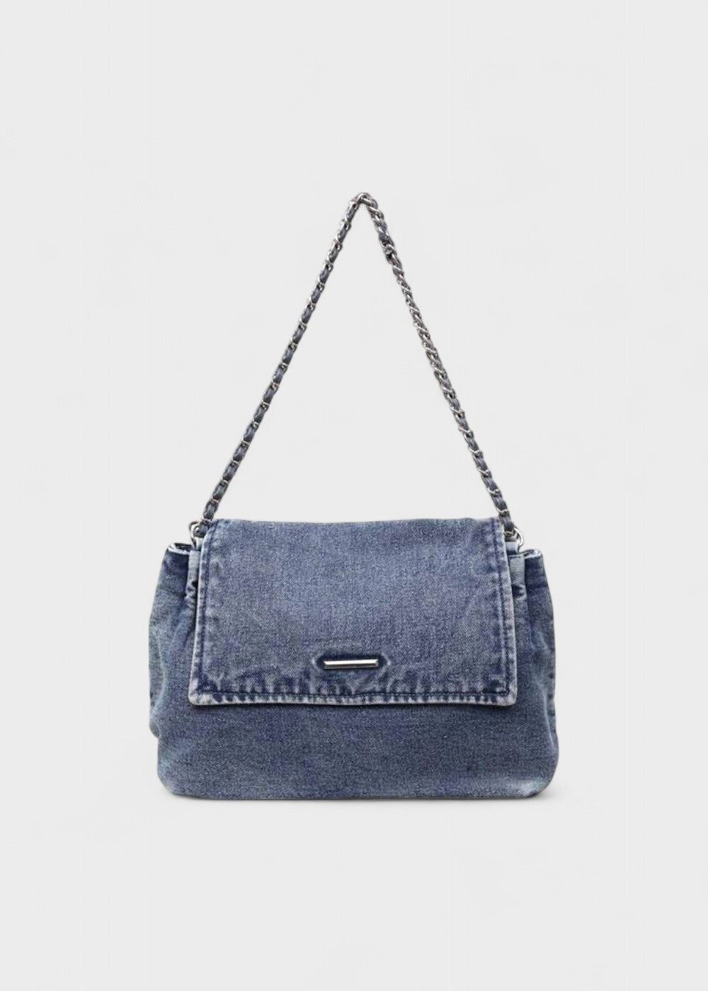 Sac à chaîne métallique de style urbain en denim - Briseida