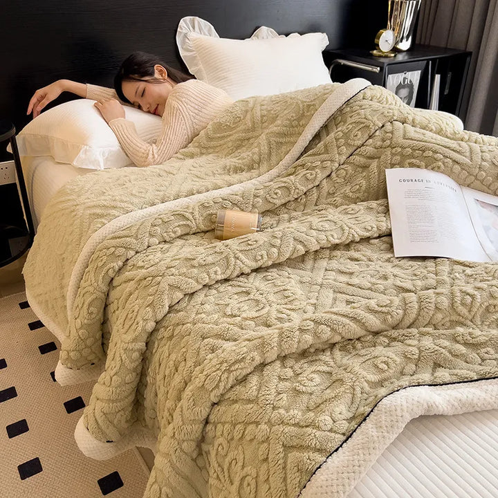 Couverture d'hiver matelassée de luxe