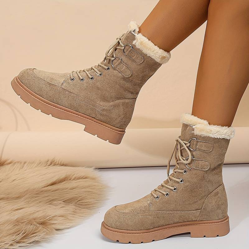 Bottes de neige pour femmes avec design unicolore