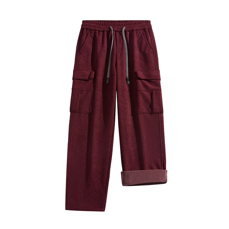 Pantalon en velours côtelé pour homme avec doublure en polaire - Auren