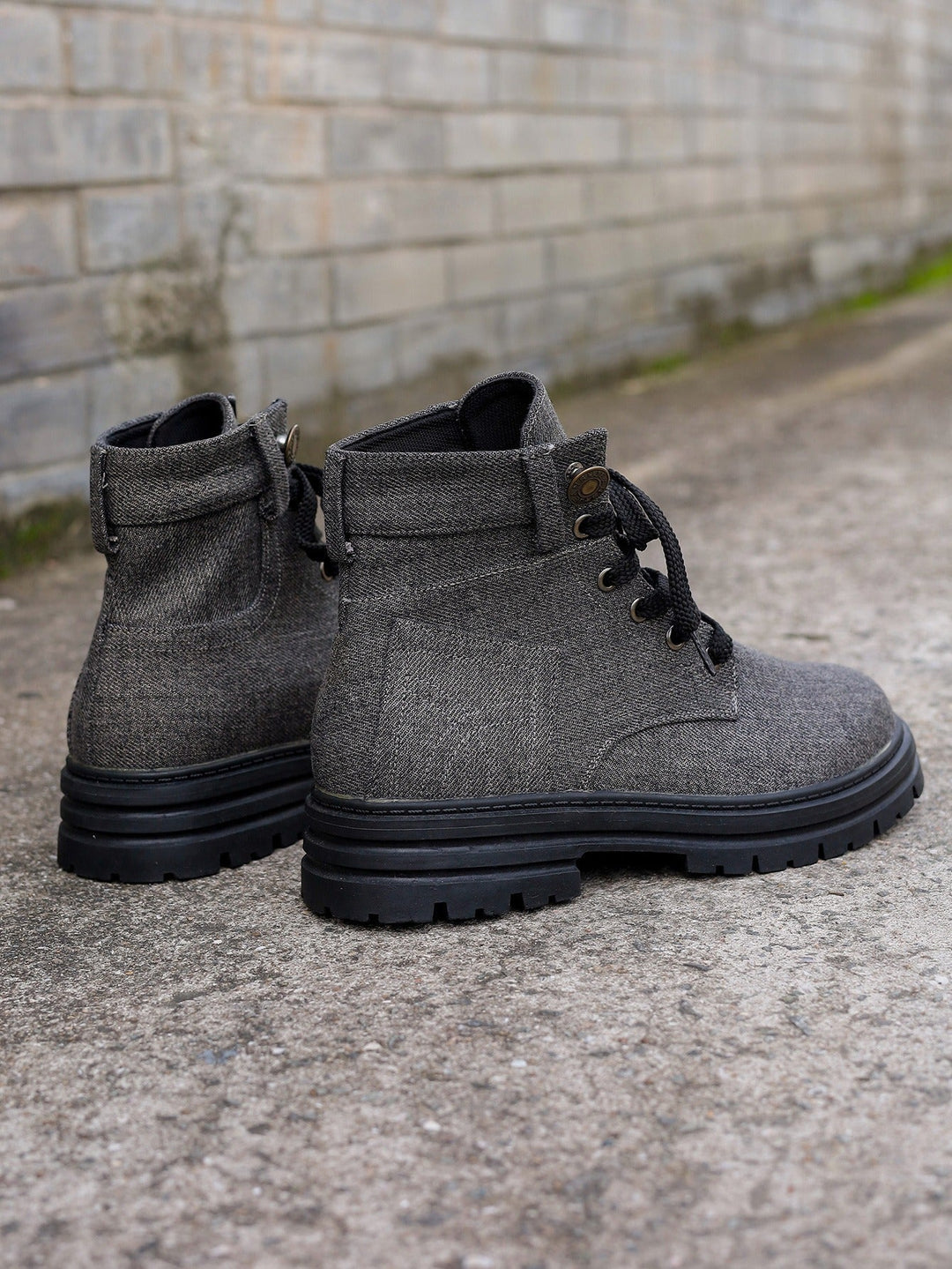 Bottines décontractées en toile texturée de style urbain pour femmes - Martina