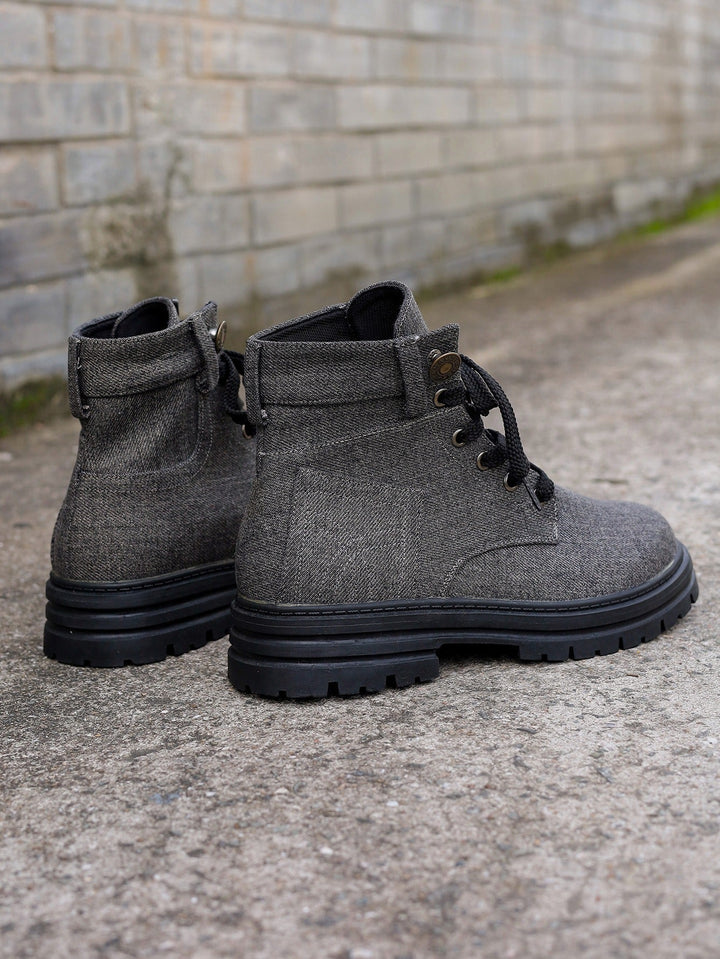 Bottines décontractées en toile texturée de style urbain pour femmes - Martina
