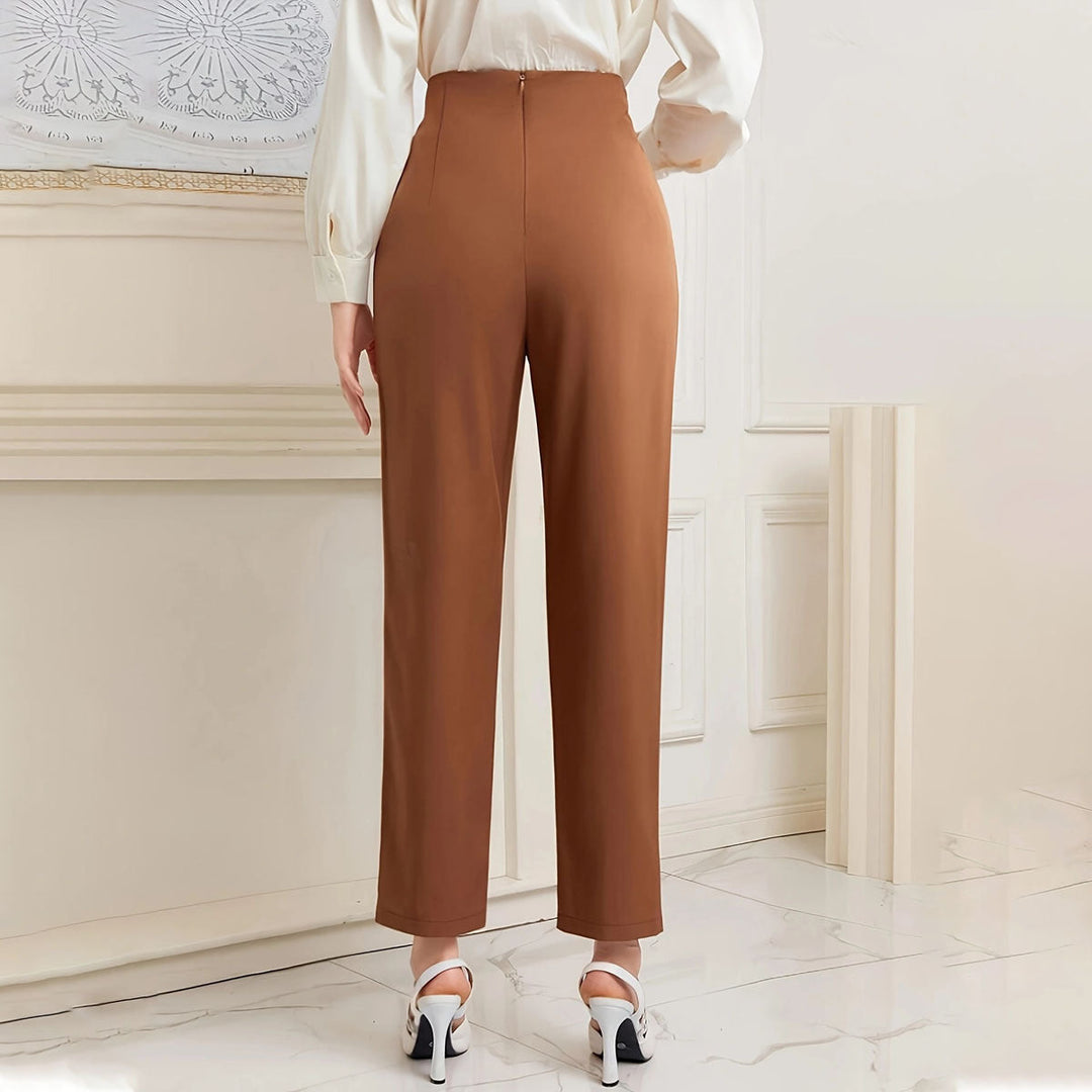 Pantalon droit longueur cheville pour femme - Mireth