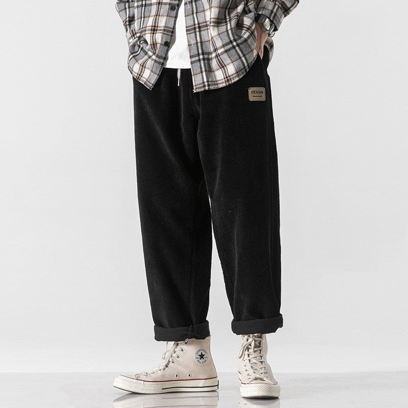 Pantalon effet velours côtelé doux pour homme - Edrion