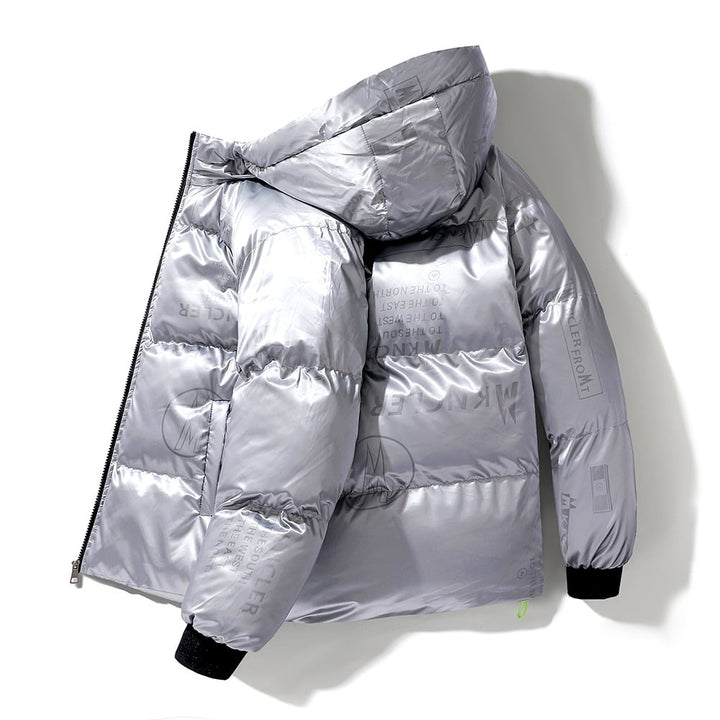 Veste à capuche matelassée effet vinyle pour homme - Lanuz