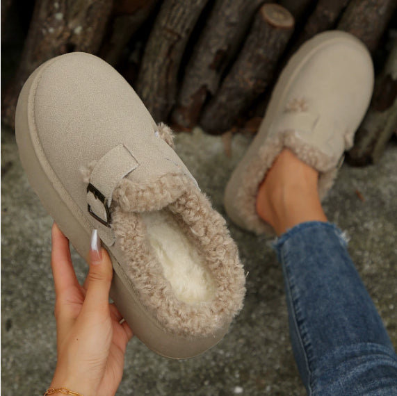 Sabots d'hiver pour femmes avec boucle et doublure en fourrure - Sabine