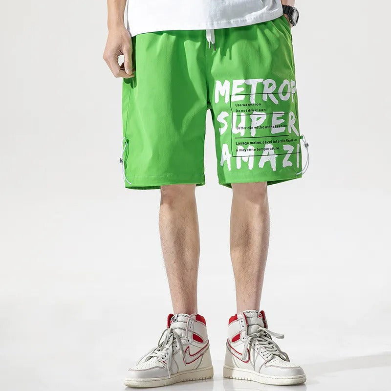 Short homme en coton graphique style urbain - Damien