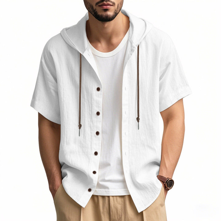 Chemise à capuche en coton pour hommes, style décontracté - Elias