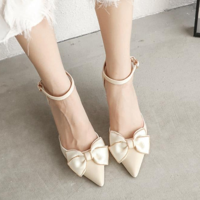 Chaussures à talons pour femmes avec nœud en style élégant - Clarisse