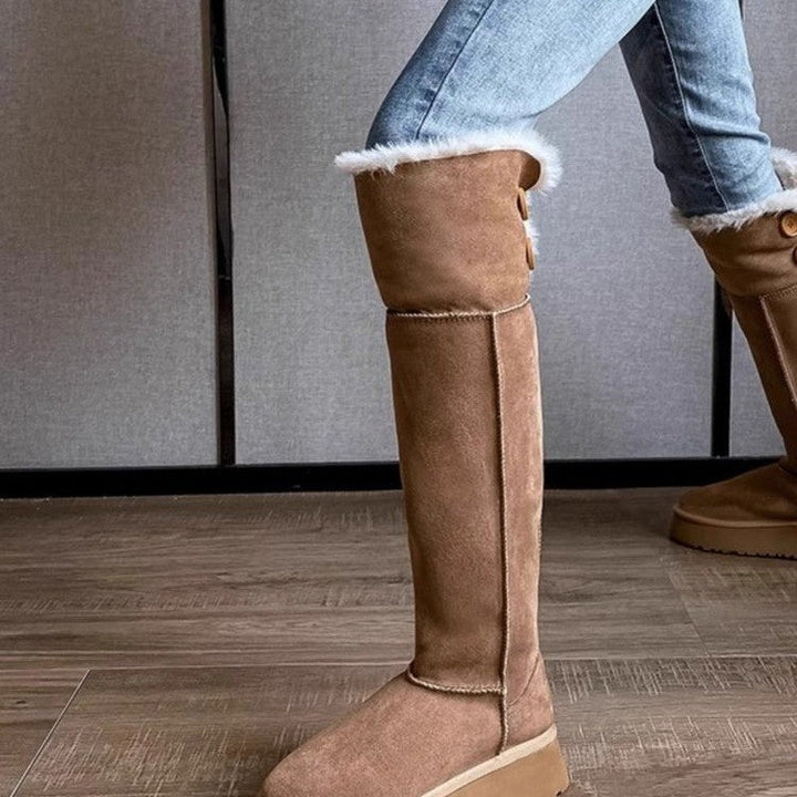 Bottes hautes pour femmes avec doublure en nounours - Paulie