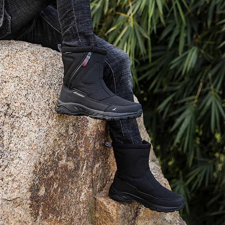 Bottes imperméables pour hommes avec fermeture éclair latérale et semelle antidérapante - Rayan