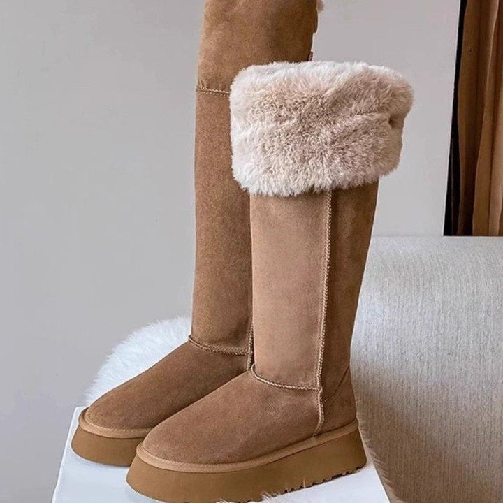 Bottes hautes pour femmes avec doublure en nounours - Paulie