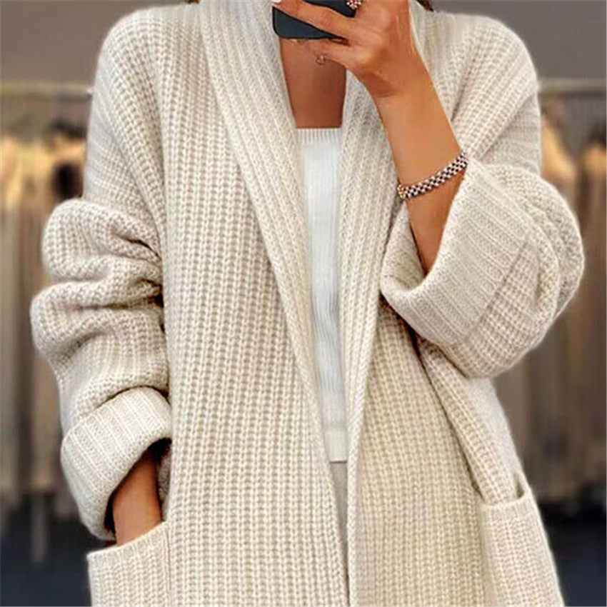 Sonara - Cardigan en maille décontracté avec poches - Coupe large