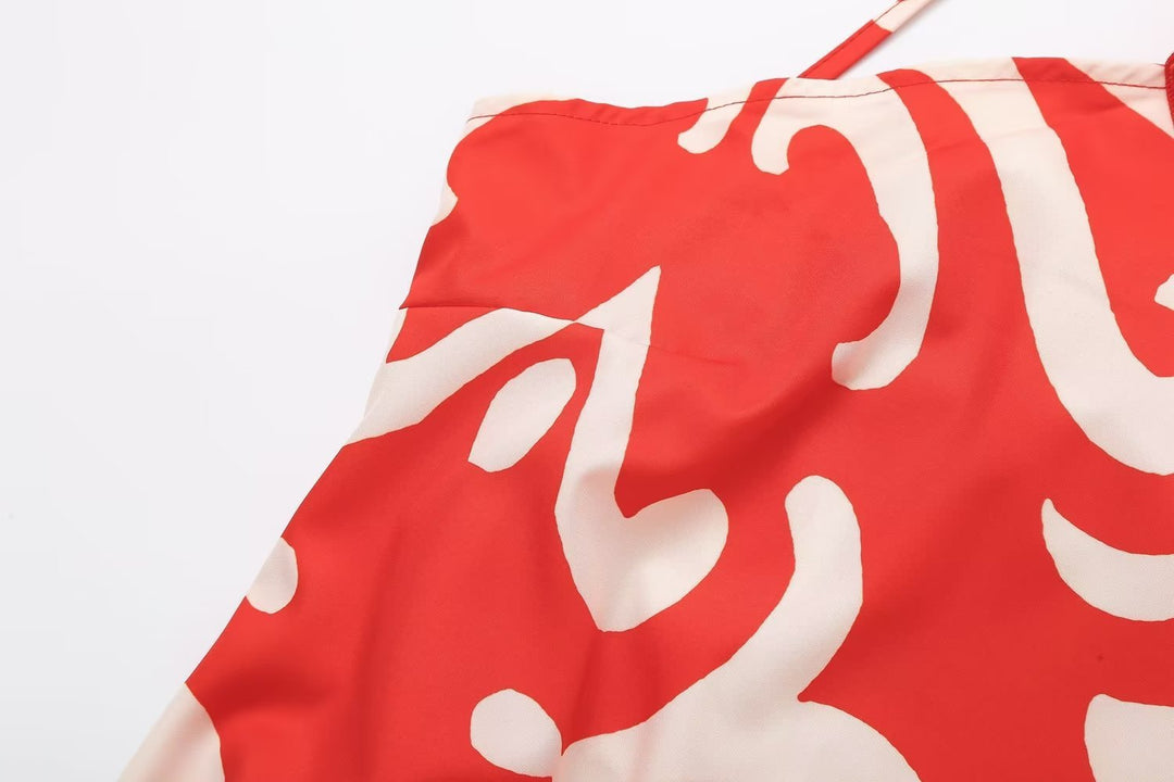 Robe en tissu à imprimé floral pour femmes - Kaja