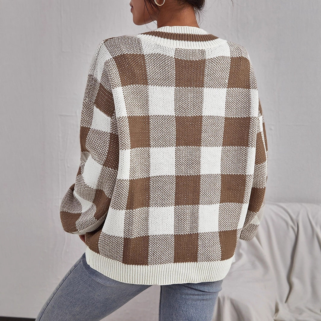 Pull-over femme col V - Clara