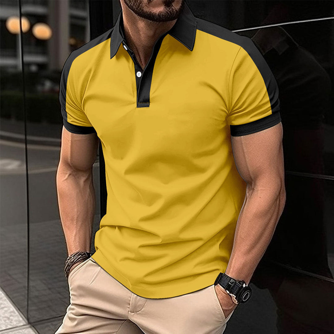 Chemise d'affaires à manches courtes pour hommes Polo casual estival