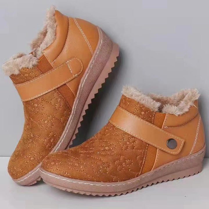 Bottines d'hiver pour femmes avec doublure en fourrure et fermeture réglable - Zayda