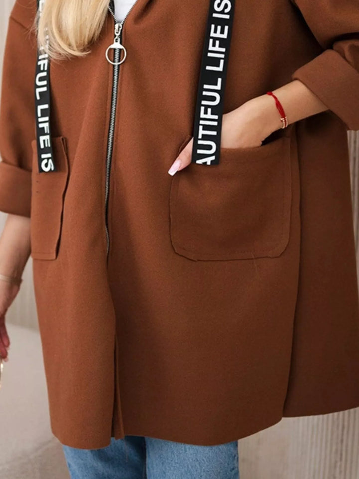 Manteau à capuche moderne pour femmes - Nelya