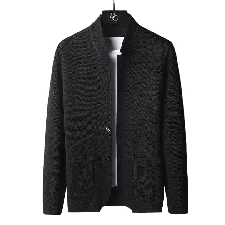 Veste en maille pour homme avec col mao - Karl