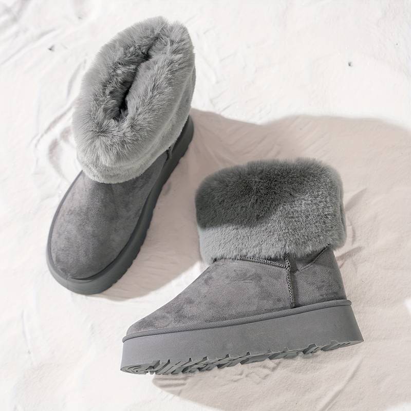 Bottines de neige en peluche pour femmes