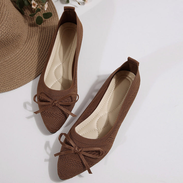 Ballerines pour femmes en maille respirante avec nœud décoratif - Camila