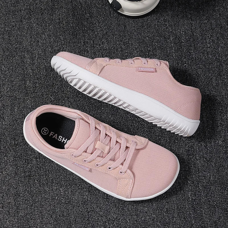 Baskets unisexes respirantes avec semelle antidérapante rose pastel - Elina