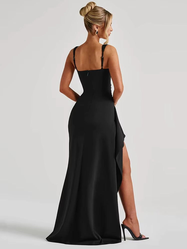 Robe longue à encolure ouverte pour femme - Dhalia