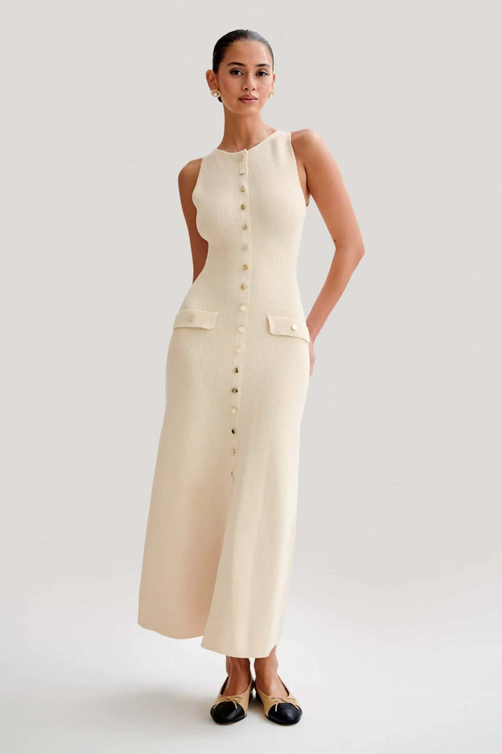 Robe longue sans manches pour femme - Élodie
