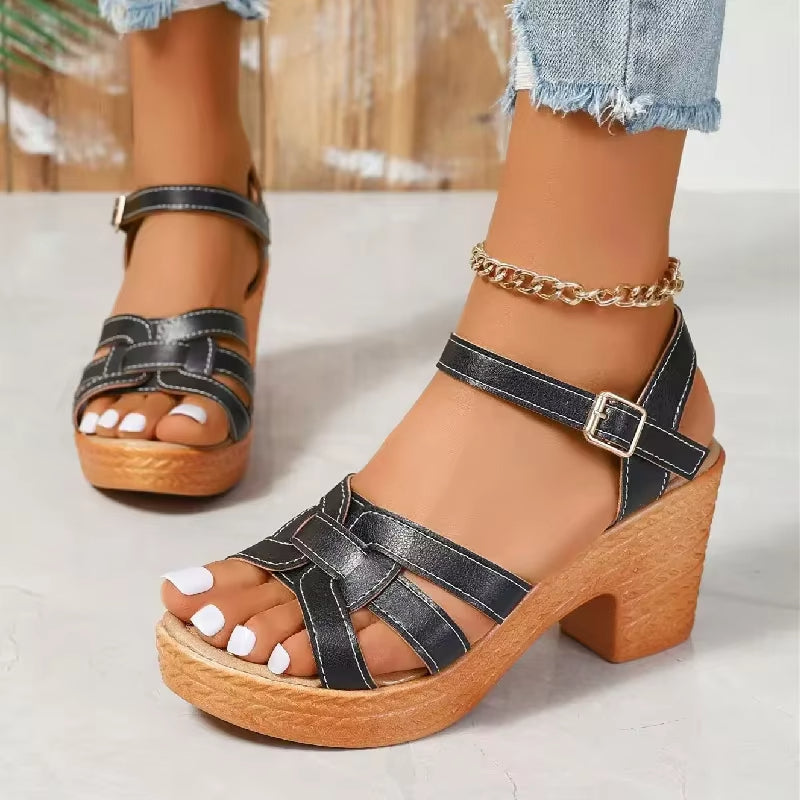 Sandales à talons hauts pour femmes avec bride réglable - Camila