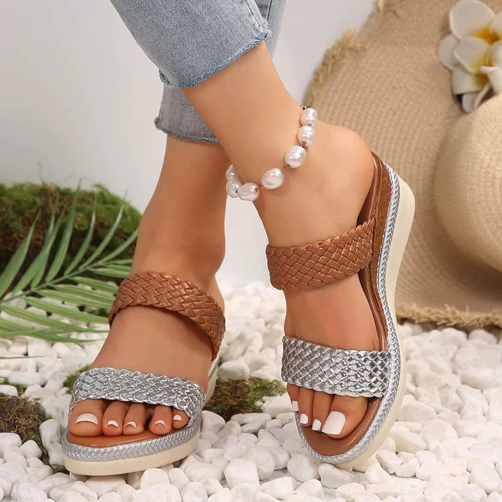 Sandales à brides tissées pour femmes avec semelle ergonomique - Mónica