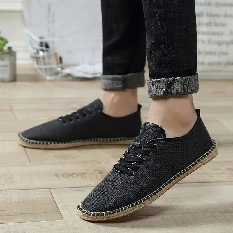 Espadrilles en lin respirantes pour hommes, style décontracté - Mauro