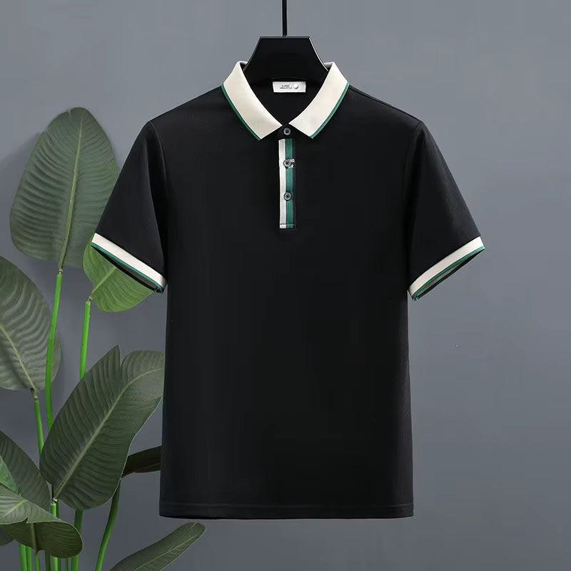 Polo homme en coton piqué avec détails contrastés, style décontracté - Mateo
