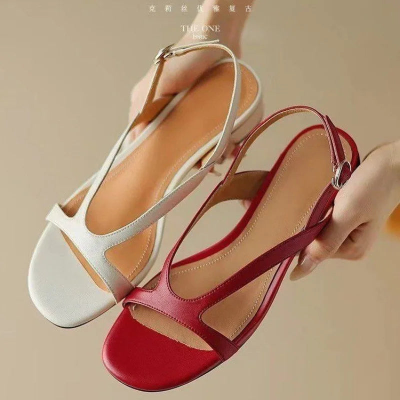 Sandales plates au design minimaliste pour femmes - Elena