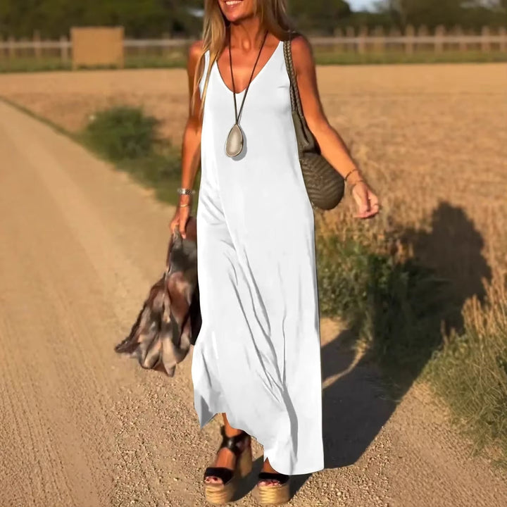 Robe longue à bretelles fluides pour femmes, style décontracté - Celina