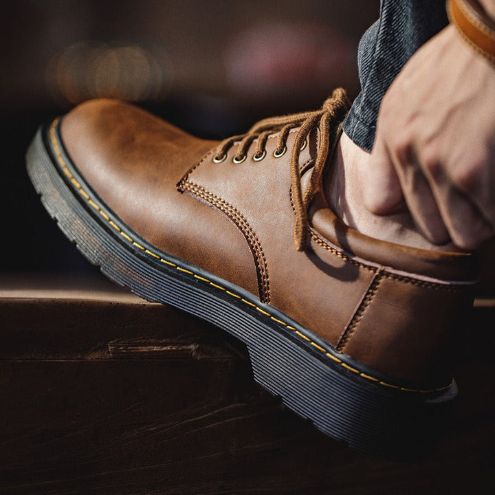 Chaussures basses en cuir véritable pour hommes - Ernesto
